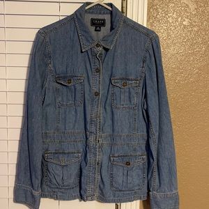 Chaps Denim Jacket, Ladies XL, Denim Blue